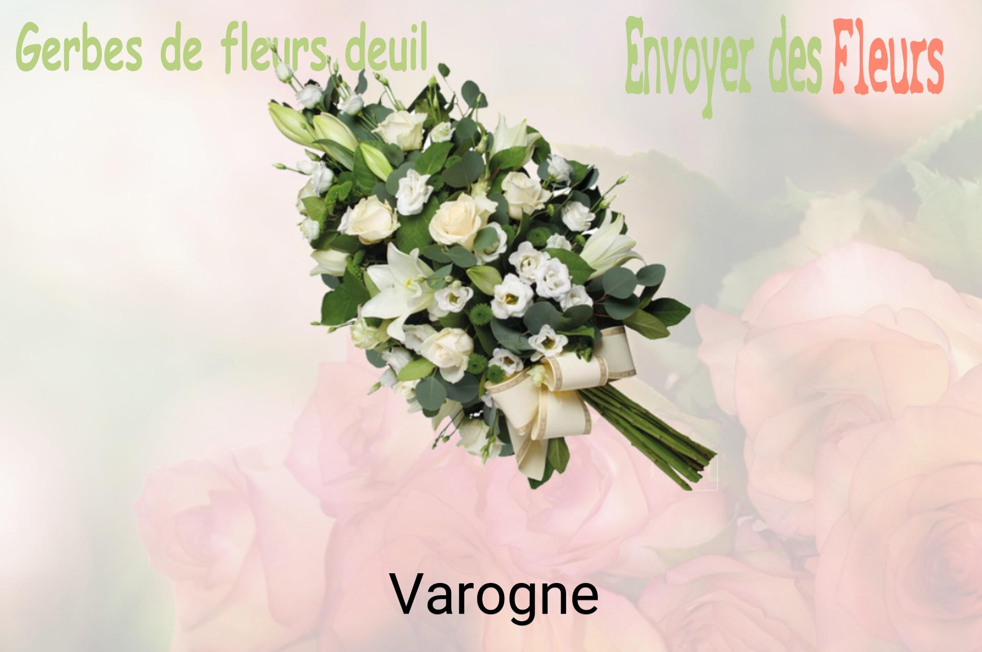 Gerbe de fleurs de deuil livrée à Varogne